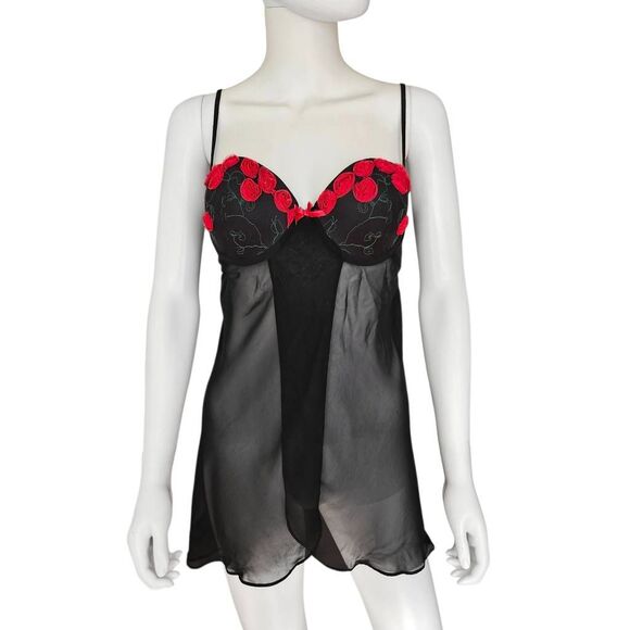 dark coquette rose babydoll cami - Picture 2 of 6